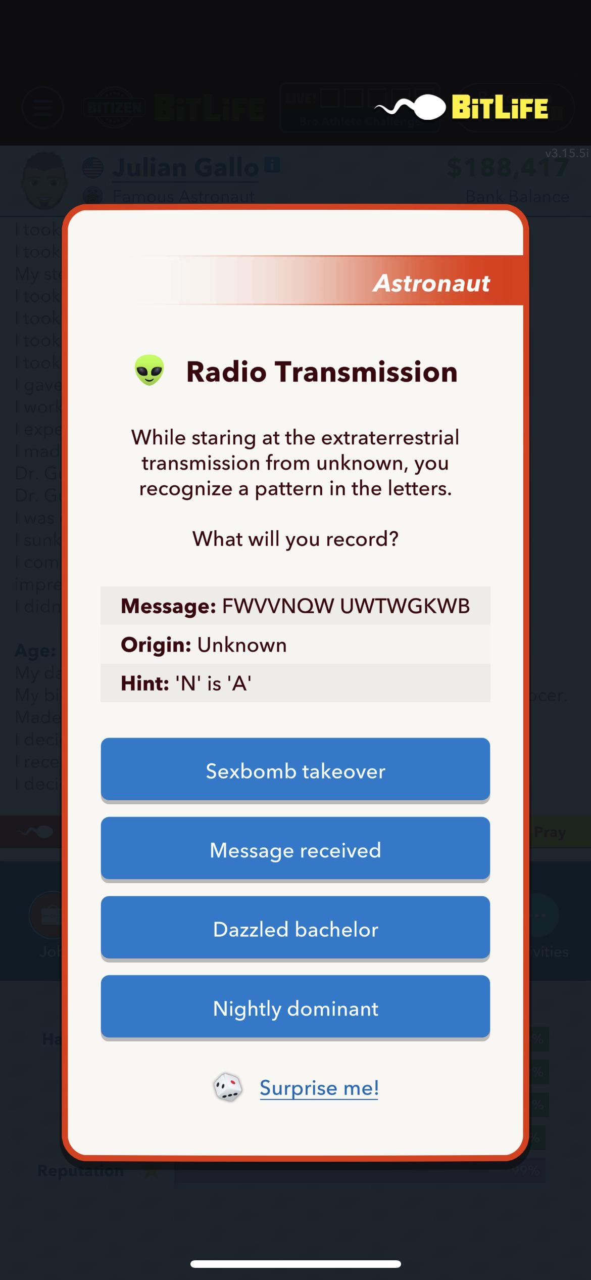 Getting BitLife alien transmission answers easily? Follow these steps for the right responses.